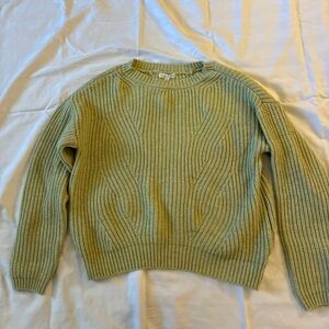 Copper Key Girl’s Cable Knit Sweater - Olive Green